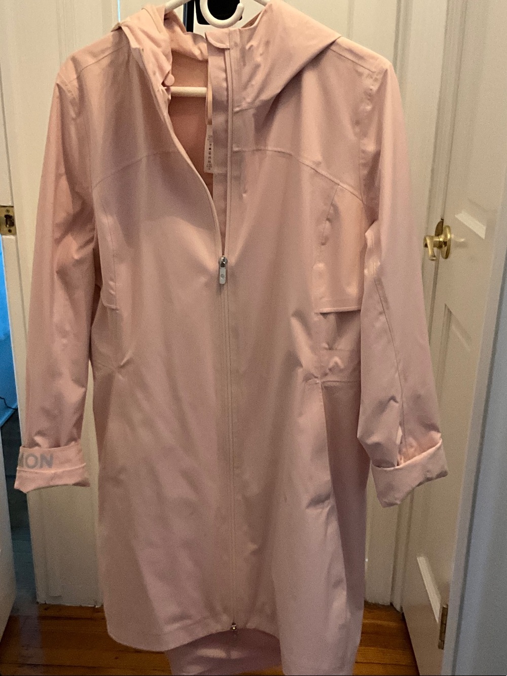lululemon athletica Light Pink Hooded Trench Coat